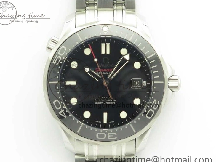 0120 WaterResistant Seamaster 300M SS MKS V3 1:1 Best Edition Black Dial Black Ceramic Bezel on SS Bracelet A 7981